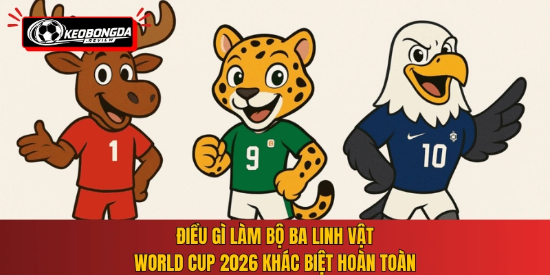 Điều gì làm bộ ba linh vật World Cup 2026 khác biệt hoàn toàn